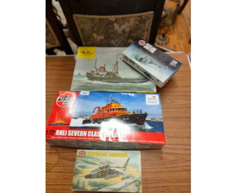 4 Boxed model kits includes airfix life boat. 