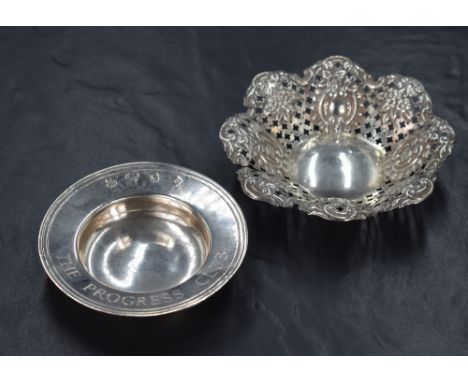 A Victorian silver trinket dish, of lobed form having pierced and embossed decoration, marks for Chester 1897, maker James De