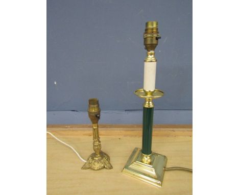 2 Brass table lamps (small lamp has no plug)&nbsp;