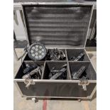 Set of 6x Visage LED Par (RGBWA+UV) IP65 including flightcase. Full working order. Serviced