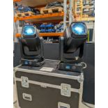 Set of 2x Ayrton Cobra IP65 laser source moving light in flightcase with 16A to True1 & clamps