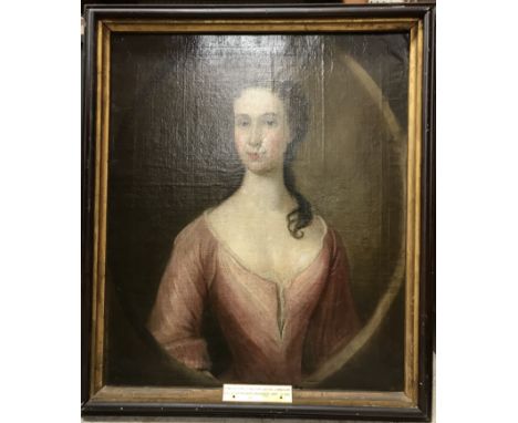 18TH CENTURY ENGLISH SCHOOL "Ann Hylton of Hylton Castle Cumberland, wife of Sir Richard Musgrave, Bart Ob 1766", titled vers