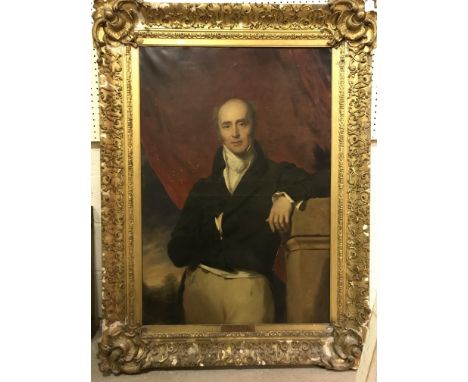 H BOUGHTON “Charles 2nd Earl Grey KC 1764-1845”, a portrait study, three quarter length, oil on canvas, signed and inscribed 