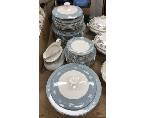 A Wedgwood puce and gilt grape and vine decorated coffee set comprising pot, sucrier and creamer and 12 cans and saucers, tog