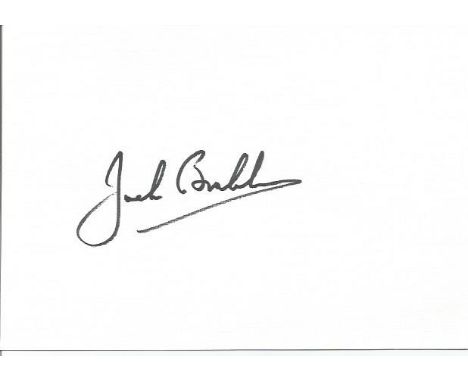 Jack Brabham signed album page. 2 April 1926, 19 May 2014 was an Australian racing driver who was Formula One World Champion 