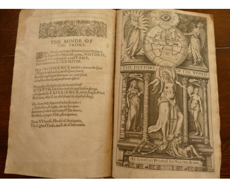 RALEIGH, Sir Walter, History of the World, At London printed for Walter Burne 1614 (1617), folio, old calf raised bands, join