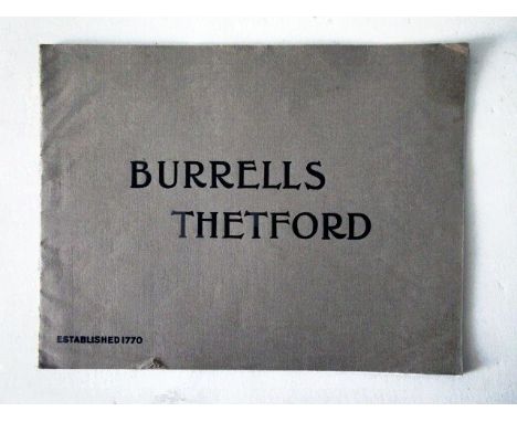 Early Twentieth Century Steam Engine Catalogue, for Burrell's of Thetford, Norfolk (Charles Burrell and Sons Ltd) “The Burrel