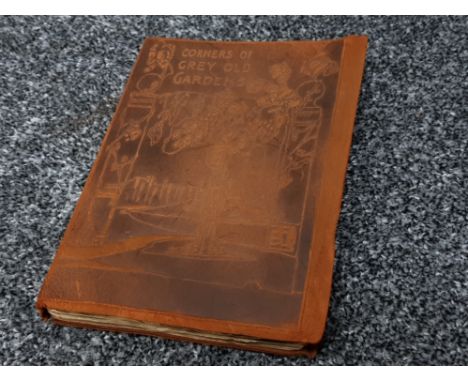 First edition 'Corners of Grey Old Gardens', various contributers, with rare suede book cover