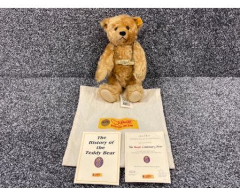 Steiff Bear 660337 “The Steiff Centenary Bear” in good condition with tags attached and bag