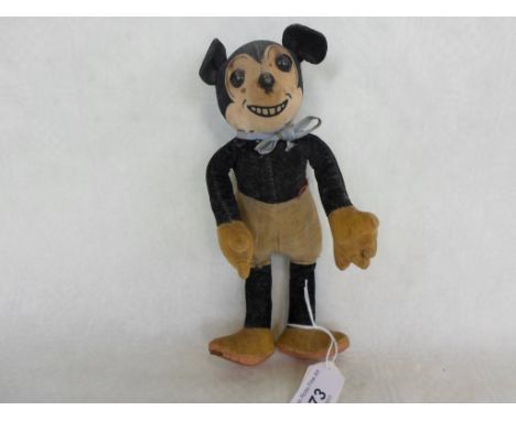 A Dean's Ragbook Company Limited, Mortimer Mouse doll, circular button attached to back, 22cm.