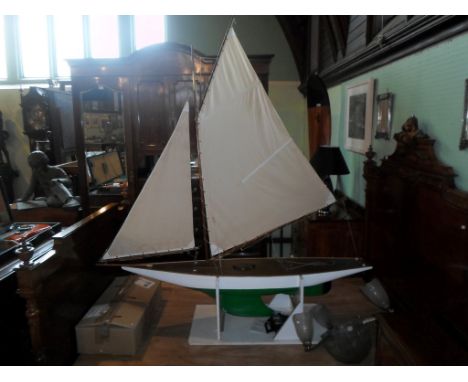 A 10-Rater model sailing yacht, originally built in the 1920's with later refurbishment and modifications, to include a radio