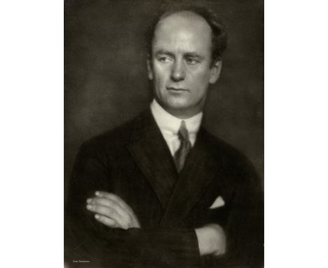Fleischmann, Trude -- Portrait of the conductor Wilhelm Furtwängler (1886-1954). Circa 1925. Vintage warm-toned gelatin silve
