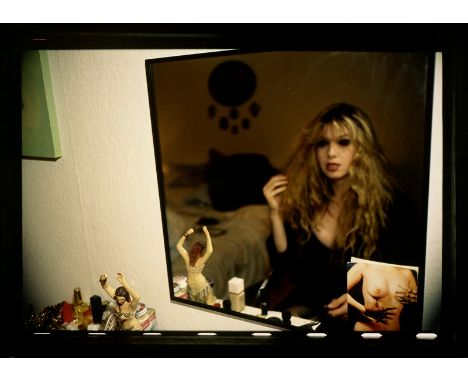 Goldin, Nan -- "Joey in my mirror, Hornstr., Berlin". 1992. Chromogenic print on Kodak Professional paper. 50,5 x 70 cm. Sign