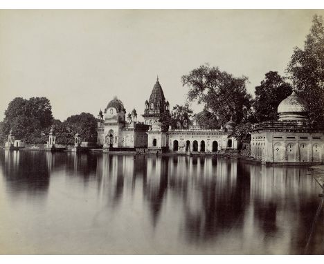 British India -- Photographer unknown. Views of Indian landscapes, cities and temples. 1890s-1900. 27 albumen prints, gelatin