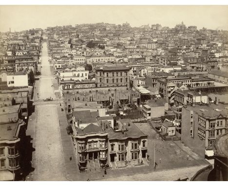 Taber, Isaiah West -- Views of San Francisco. 1890s. 9 albumen prints. Each circa 20 x 24,5 cm. Each with photographer's name