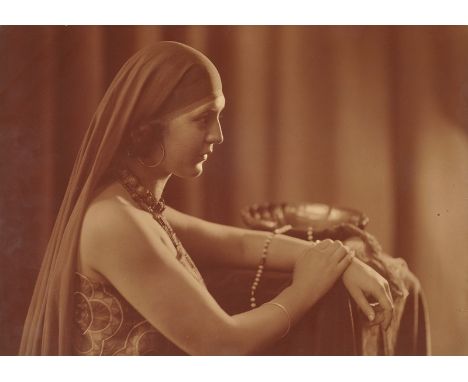 Held, Louis -- The dancer Anita Kindermann, National Theater, Weimar. Circa 1920. Vintage sepia carbon print. 29 x 41 cm. Mou