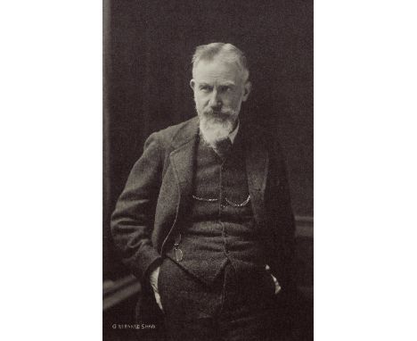 Shaw, George Bernard -- Photographer: Lena Connell (1875-1949). George Bernard Shaw. 1909. Vintage gold-toned gelatin silver 