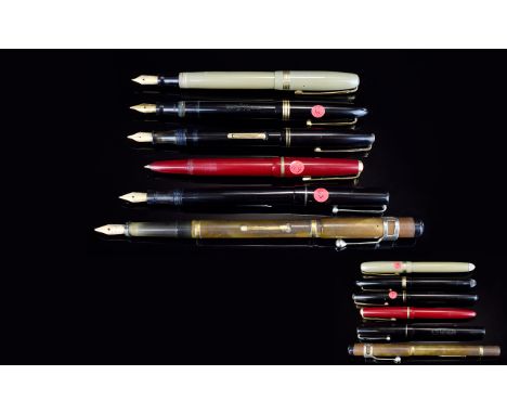 A Good Collection of Vintage Fountain Pens. Various Makers ( 6 ) Six Fountain Pens In Total. Comprises 1/ Parker Lady Fountai