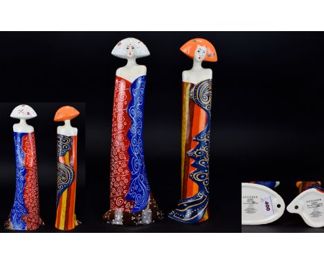 Govinder Ltd edition And Numbered Pair Of Hand Painted Ceramic Figures (2) comprising of "Only You" A25047 Date 2013. This fi