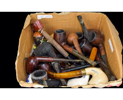 Collection Of Smoking Pipes, Wood, Ceramic And Meerschaum, Some Souvenir. A/F Condition