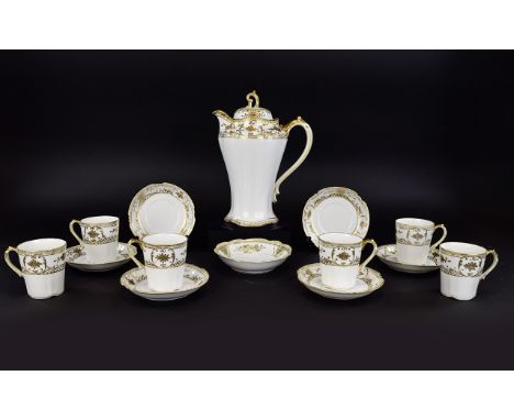 Noritake Coffee Set. To Include Six Cups & Saucers, Coffee Pot And Small Bowl