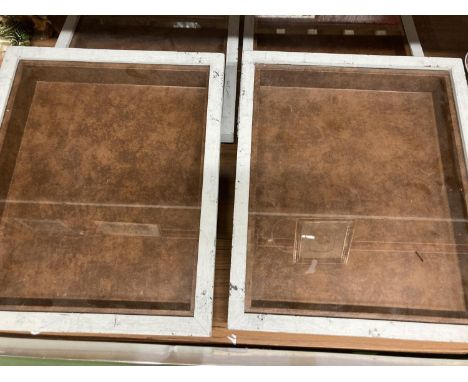 FOUR VINTAGE TOP OPENING DISPLAY UNITS 37CM X 45CM 