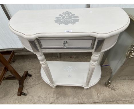 A MODERN PAINTED CONSOLE TABLE, 32" WIDE 