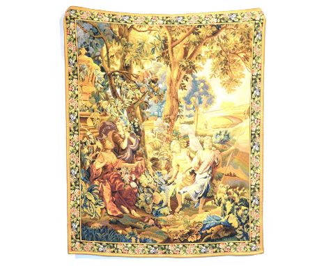 Machine-made ‘Flemish Verdure’ tapestry, Flanders Tapestry, Belgium, modern, mythological subject, 168x130cm.