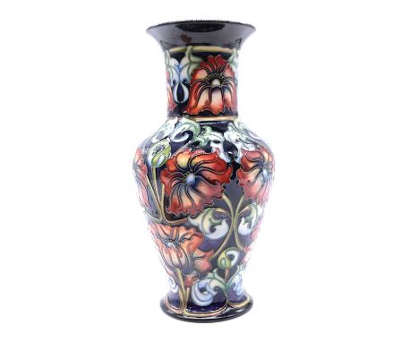 Moorcroft Pottery, a 'Tapestry of Colour' trial vase, designed by Rachel Bishop, factory stamps and marked 'Trial', 26.5cm.Co