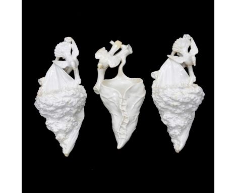 Two Royal Worcester wall pockets, modelled as birds and nests, 31cm, other wall pockets and spill vases.Qty: Qty