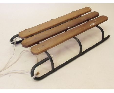 A vintage wooden sledge