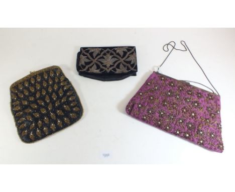Three vintage handbags