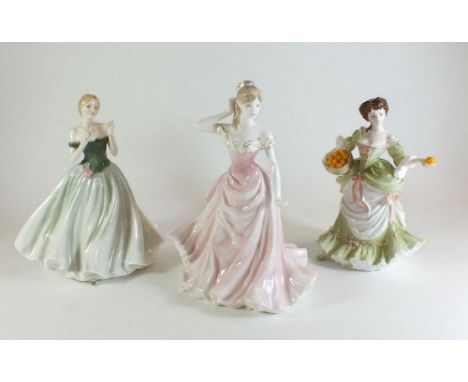A Royal Worcester figure Keepsake and two Coalport figures - Nell Gwyn and With This Ring