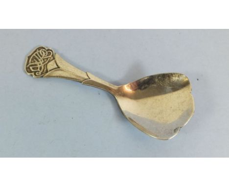 A Dutch Gero silver plated caddy spoon circa 1930's by Georg Nilsson