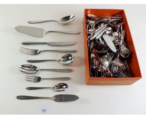 A good quality extensive stainless steel 'Andrea' six place setting cutlery set