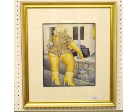 A Beryl Cook print 'Lady of Marseilles' - 26 x 21cm