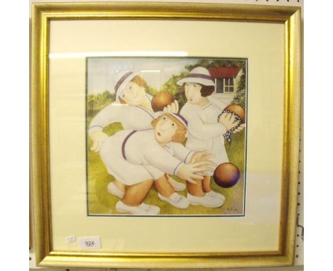 A Beryl Cook print 'Sabotage' - 26 x 26cm