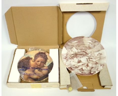 Large collection of ceramic and other small boxes, 2 coffee sets, 2 collectors? plates and other items (a lot) 
