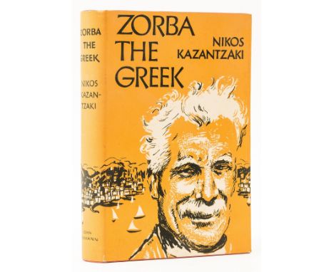 Kazantzaki (Nikos) [sic]. Zorba the Greek, first English edition, presentation inscription by Carl Wildman to front free endp