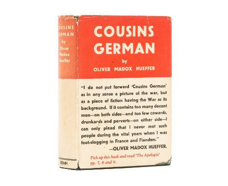 Hueffer (Oliver Madox) Cousins German, first edition, very light foxing and some creasing to endpapers, original cloth, sligh