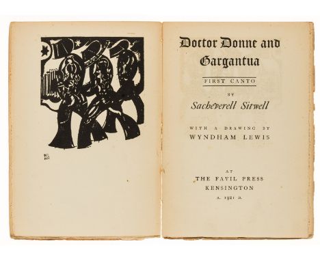 Lewis (Wyndham).- Sitwell (Sacheverell) Doctor Donne and Gargantua, number 16 of 101 copies signed by the author, woodcut fro