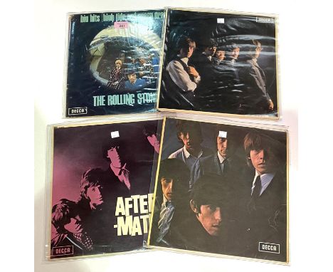 The Rolling Stones:&nbsp; 4 LP's, mixed condition 