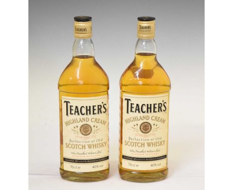 Teacher's 'Highland Cream' Old Scotch Whisky, 2 bottles