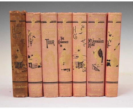 A collection of seven sporting works by English writer R. S. Surtees, illustrated in colour by John Leech. A subscribers edit
