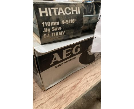 Hitachi jigsaw and AEG angle grinder 