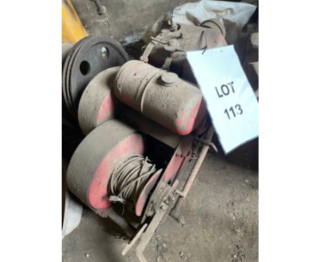 Villers vintage petrol engine winch 