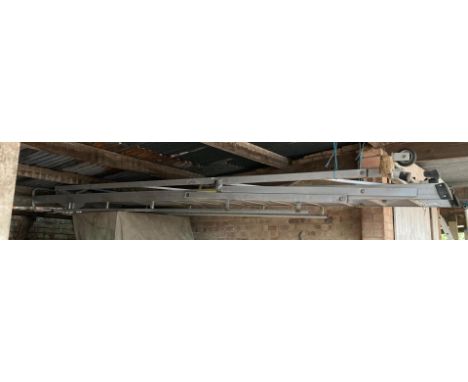 2 large aluminium ladder 