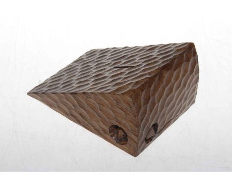 Robert Thompson of Kilburn 'Mouseman' cheese wedge money box.