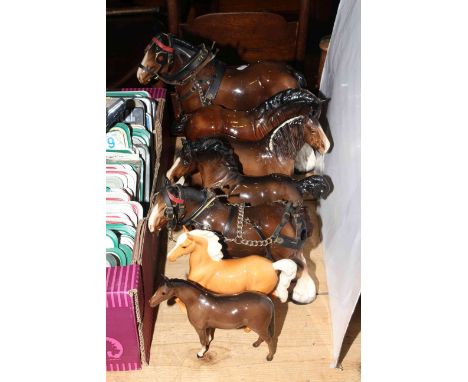 Beswick and Melba ware china horses.