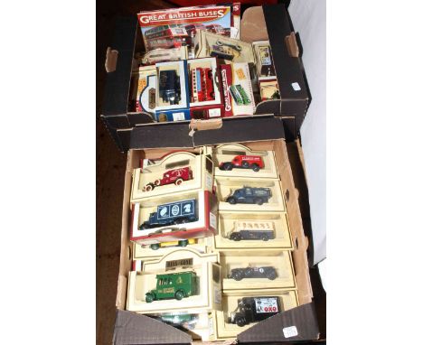 Two boxes of Diecast model cars.